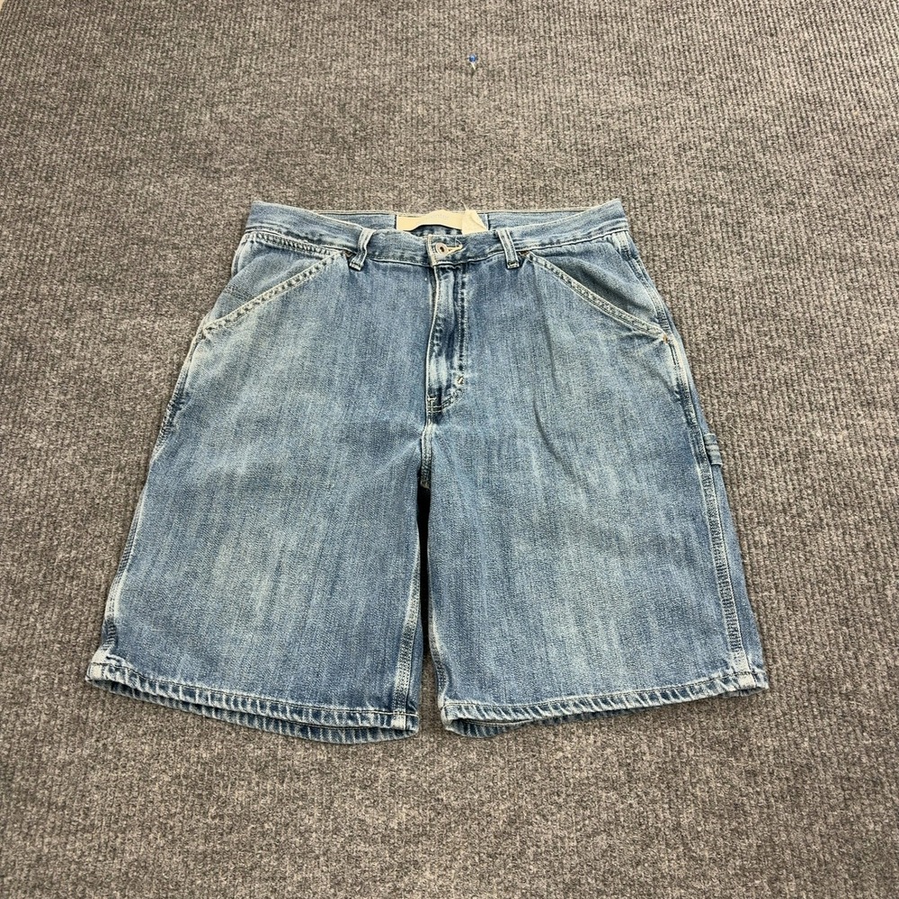 Vintage Gap Carpenter Shorts Mens 33 Blue Cotton Denim Utility Baggy Gorpcore